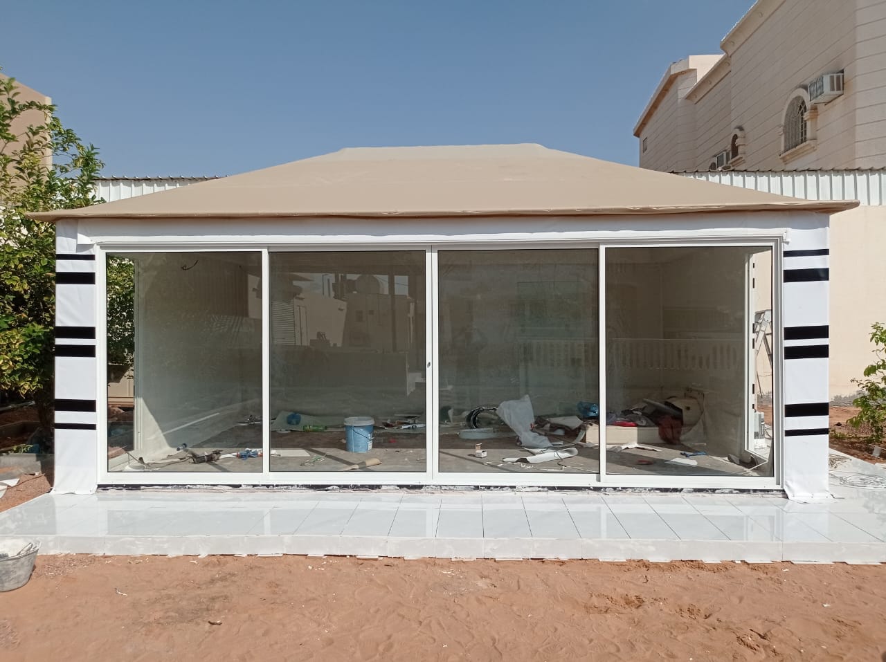 Modern Backyard Pergola – Al Qassim
